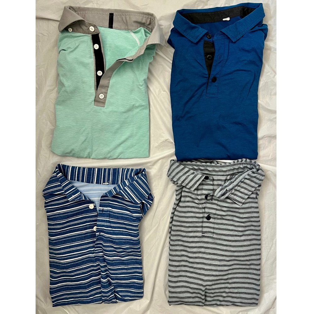 LOT OF 4 - Lululemon Men's Polos (Size Medium)